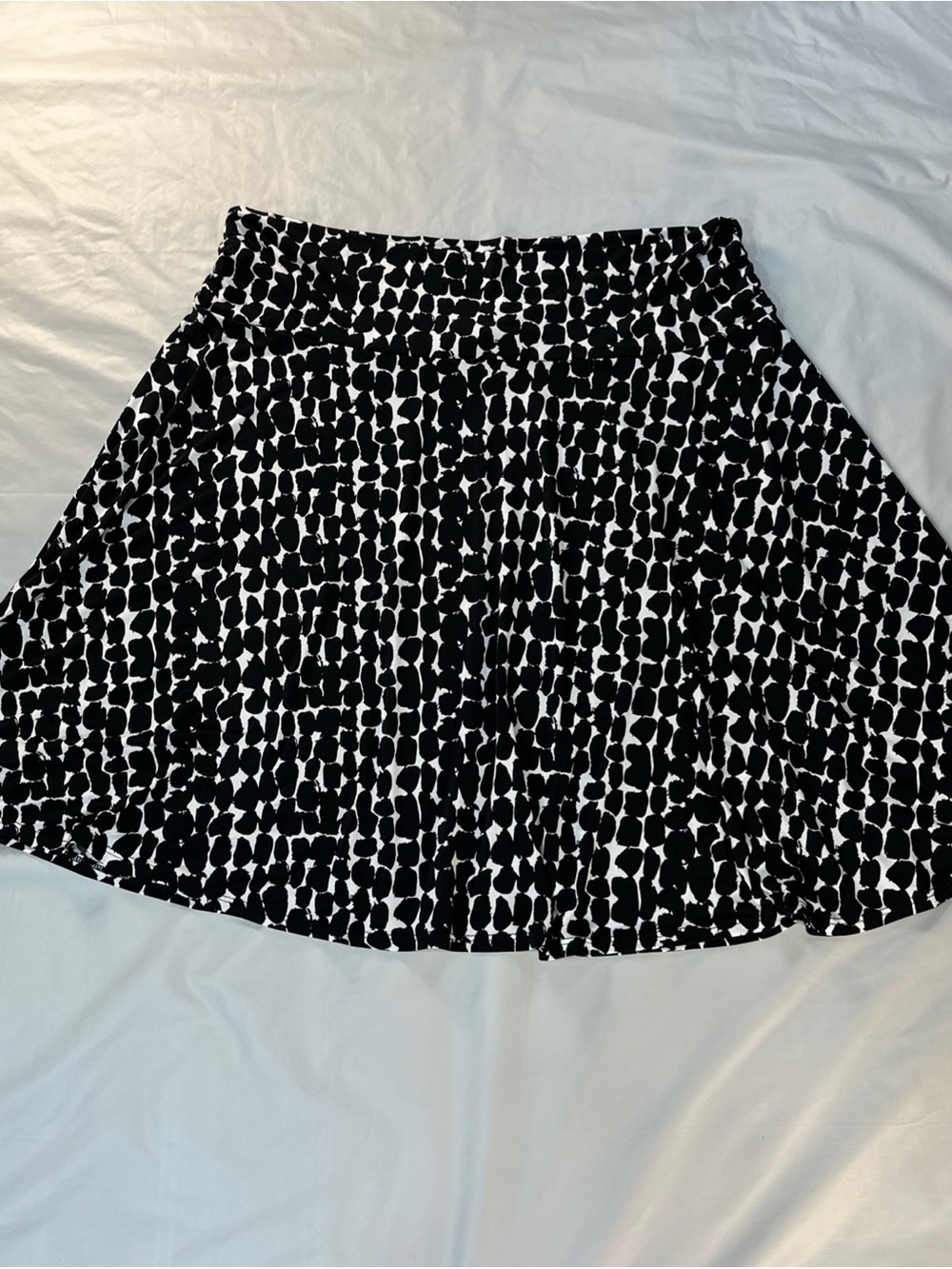 George Black and White Printed Mini Skirt